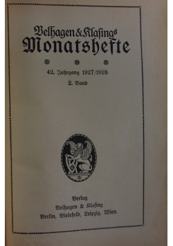 Monatshefte, ok. 1926