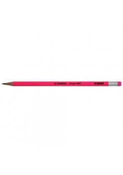 Ołówek Grafito z gumką HB różowy (12szt) STABILO