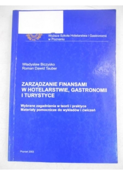 Zarządzanie finansami w hotelarstwie, gastronomii i turystyce