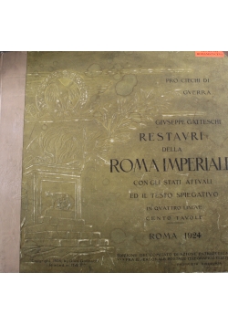 Restauri della Roma Imperiale 1924 r