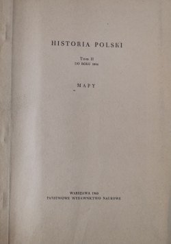 Historia Polski Tom II Mapy