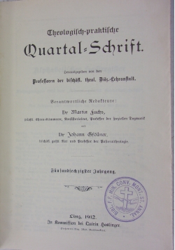 Quartal - Schrift, 1912 r.