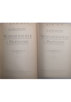 Wspomnienia i przygody,1925 r. Zestaw 2 książek