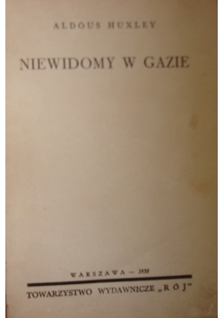 Niewidomy w Gazie, 1938 r.