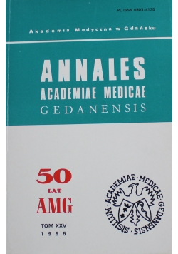 Annales academiae medicae gedanensis tom XXV