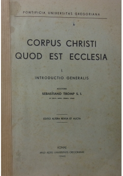 Corpus christi quod est ecclesia