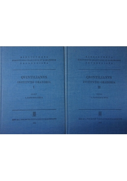 Quintilianvs institutio oratoria, Tom 1 i 2