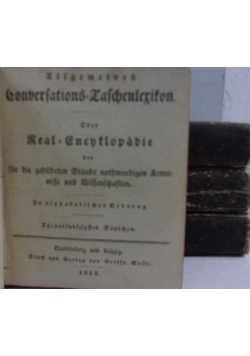 Allgemeines Conversations-Kaschenleriton,1829r.,Zestaw 4 książek