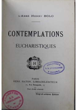 Contemplations Eucharistiques