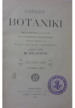 Zasady Botaniki, 1907r.