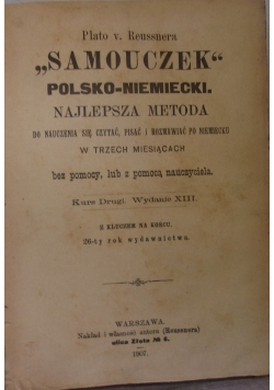 "Samouczek". Polsko- niemiecki, 1907 r.