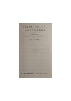 Aristoteles Hauptwerke