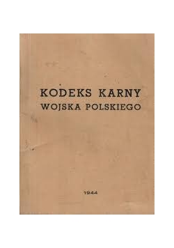 Kodeks karny Wojska Polskiego, 1944r.