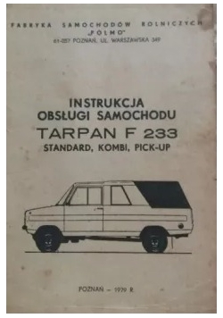 Instrukcja obsługi Tarpan