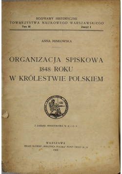 Organizacja spiskowa 1848 roku w Królestwie Polskiem 1923 r