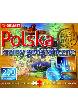Puzzle Polska-krainy geograficzne + atlas