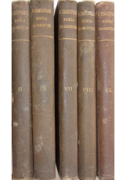 Dzieła dramatyczne - zestaw 5 książek, 1895r.