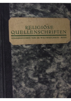 Religiose Quellenschriften, 1926 r.