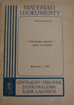 "Psychologia religii" /wybór problemów/