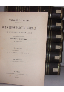 Opus theologicum morale, zestaw 7 książek z 1892 r.
