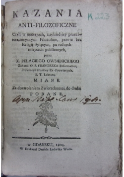 Kazania, 1804r.