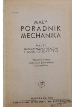 Mały poradnik mechanika nauki matematyczno-fizyczne