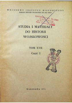 Studia i materiały do historii wojskowości