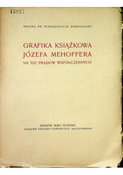 Grafika książkowa Józefa Mehoffera 1929 r.