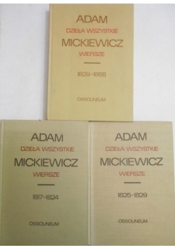 Dzieła wszystkie. Wiersze, 3 książki