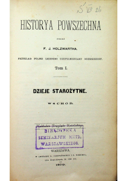 Historya powszechna tom I 1879r