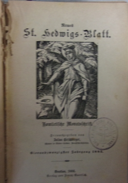Neues St. Hedwigs-Blatt, 1883 r.