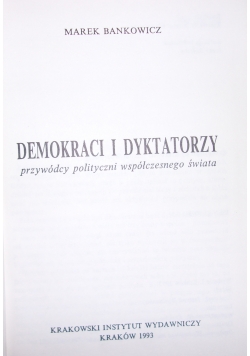 Demokraci i dyktatorzy