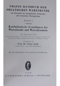 Grafes Handbuch der Organischen Warenkunde,1930r.