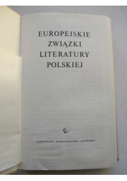 Europejskie związki literatury polskiej