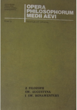 Z filozofii św. Augustyna i św. Bonawentury