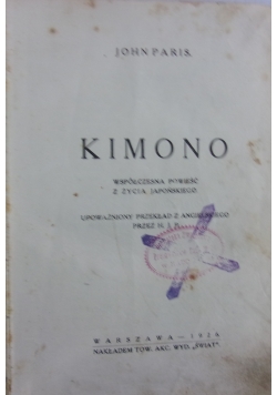 Kimono, 1926 r.