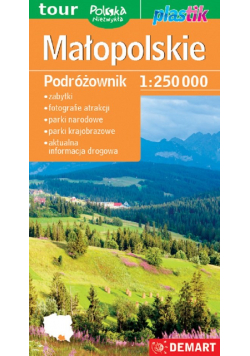 Województwo małopolskie podrózownik mapa turystyczna plastik