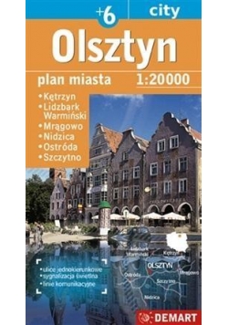 Plan miasta Olsztyn +6 1:20 000 DEMART w.2016