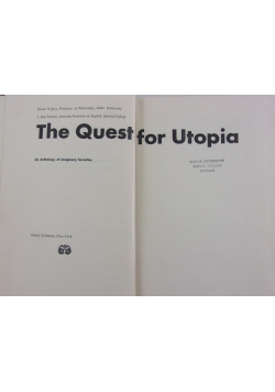 The Quest for Utopia