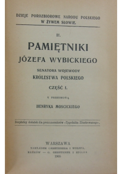 Pamiętniki Józefa Wybickiego , 1905 r.