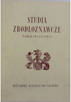 Studia Źródłoznawcze Commentationes XXIV