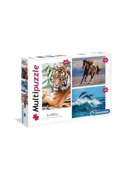 Multipuzzle Zwierzęta 3x1000