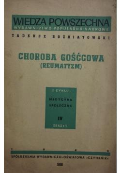 Choroba gośćcowa (reumatyzm), 1949 r.