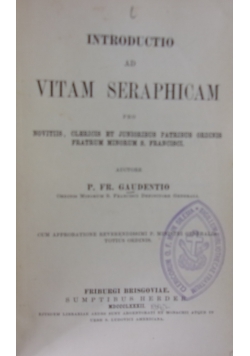 Introductio a Vitam Seraphicam,1882r.
