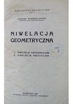Niwelacja geometryczna 1926 r
