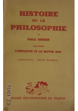 Histoire de la Philosophie