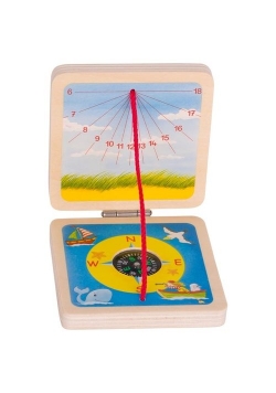 Kieszonkowy zegar słoneczny z kompasem