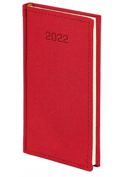Kalendarz 2022 A6 tygodniowy Cross czerwony