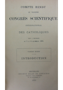Compte rendu du quatrieme congres scientifique international des catholiques, 1989r.