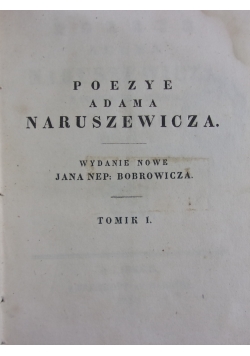 Poezye Adama Naruszewicza, 1855 r.